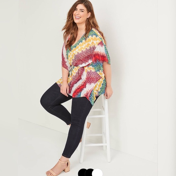 Lane Bryant Printed Chiffon Top - Size 18/20 - Picture 3 of 4